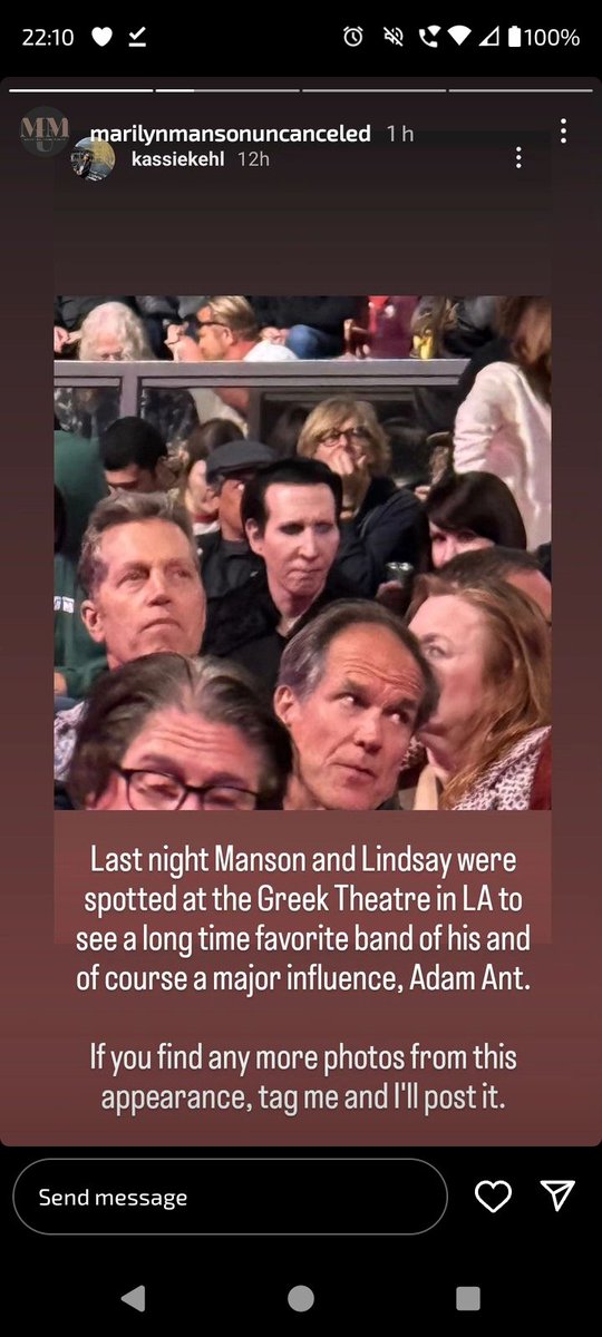 Another #marilynmanson sighting in the wild 😜😍 Wording @MarilynMansonU1 . Credit to Instagram account who originally posted this, stated on picture.