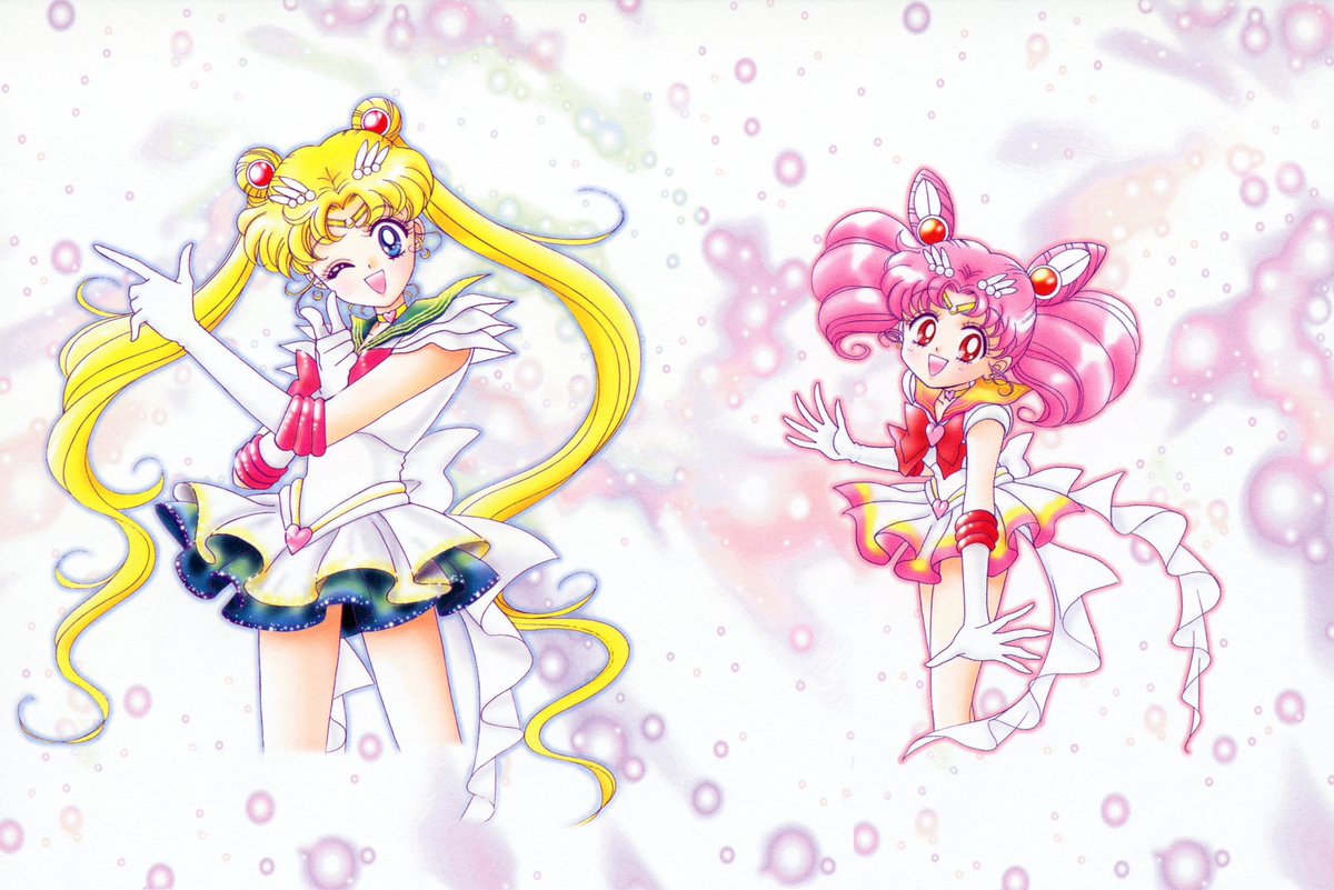 Super Sailor Moon and Super Sailor Chibi Moon. 2002. Revised in 2022. #SailorMoon