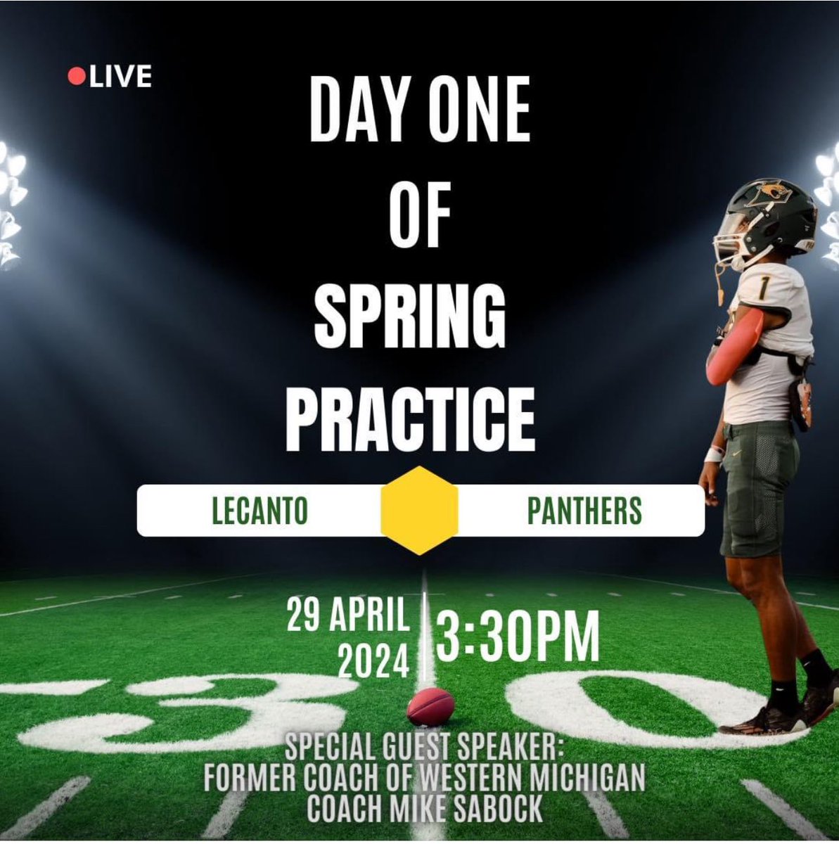 PANTHER NATION: The tradition of GREATNESS within the Lecanto Football Program continues to grow tomorrow with the opening of Spring Football. Panthers are 4 time defending County Champions and aiming on 4th straight winning season! #onelecanto_news @LHSPantherAth #tpw