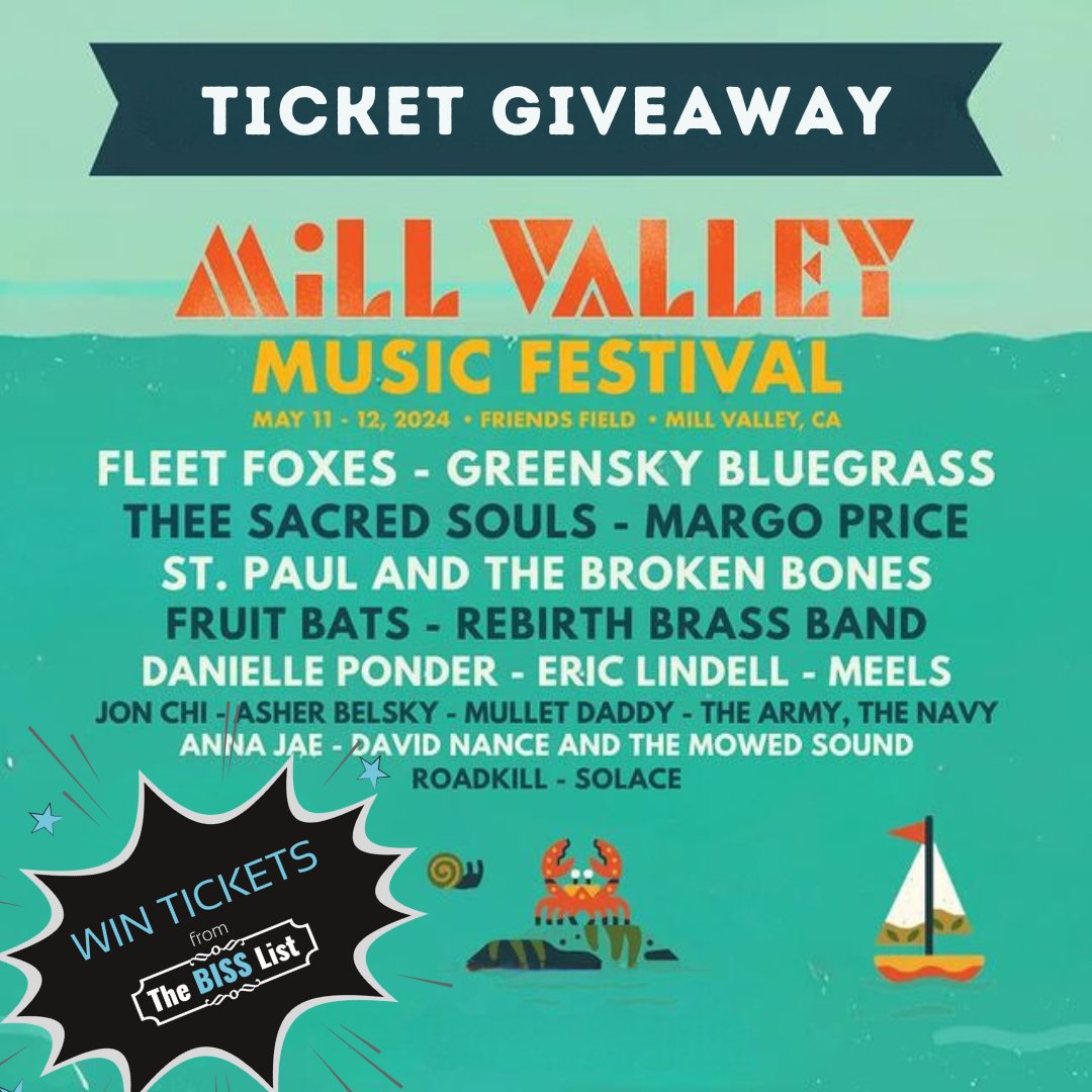 @MillValleyFest is back for two days of incredible music, art, and fun!  And you can #WINTICKETS from The BISS List!! Enter to win at bisslist.com/biss_event/mil….

#bisslist #win #giveaway #millvalley #musicfestival #livemusic