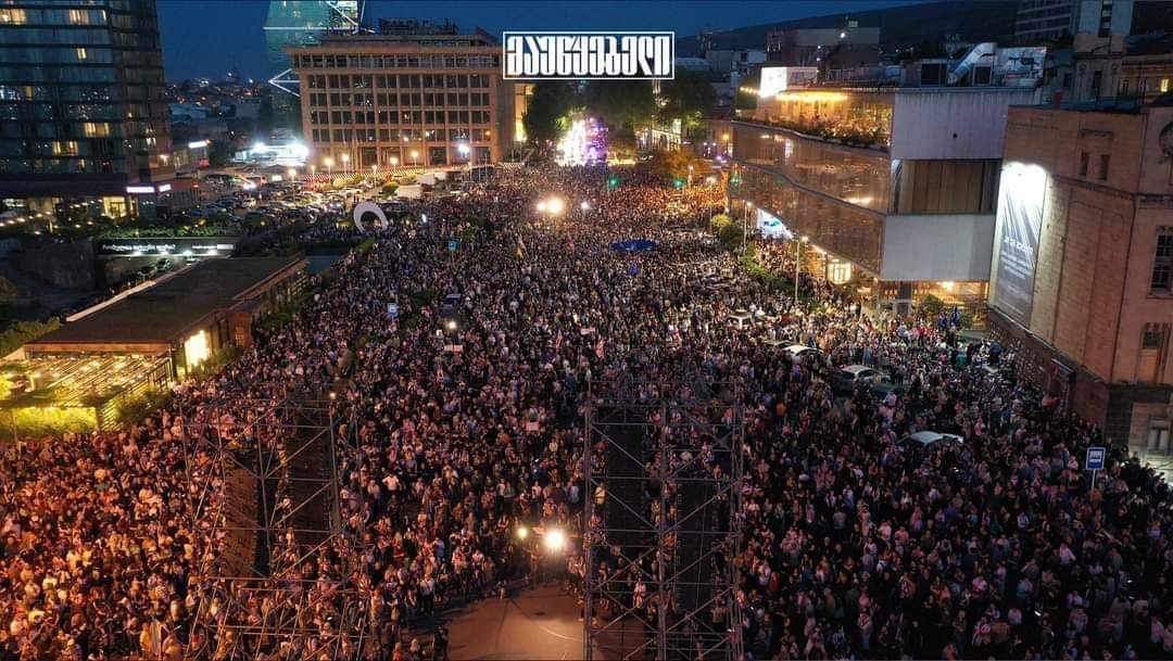 With the people on the streets, assuming that Ivanishvili and his Kobakhidze will push the foreign agents law through the Parliament, the President should refuse to sign it but civil society should form a movement with credible persons to counter the Russian Dream in the election