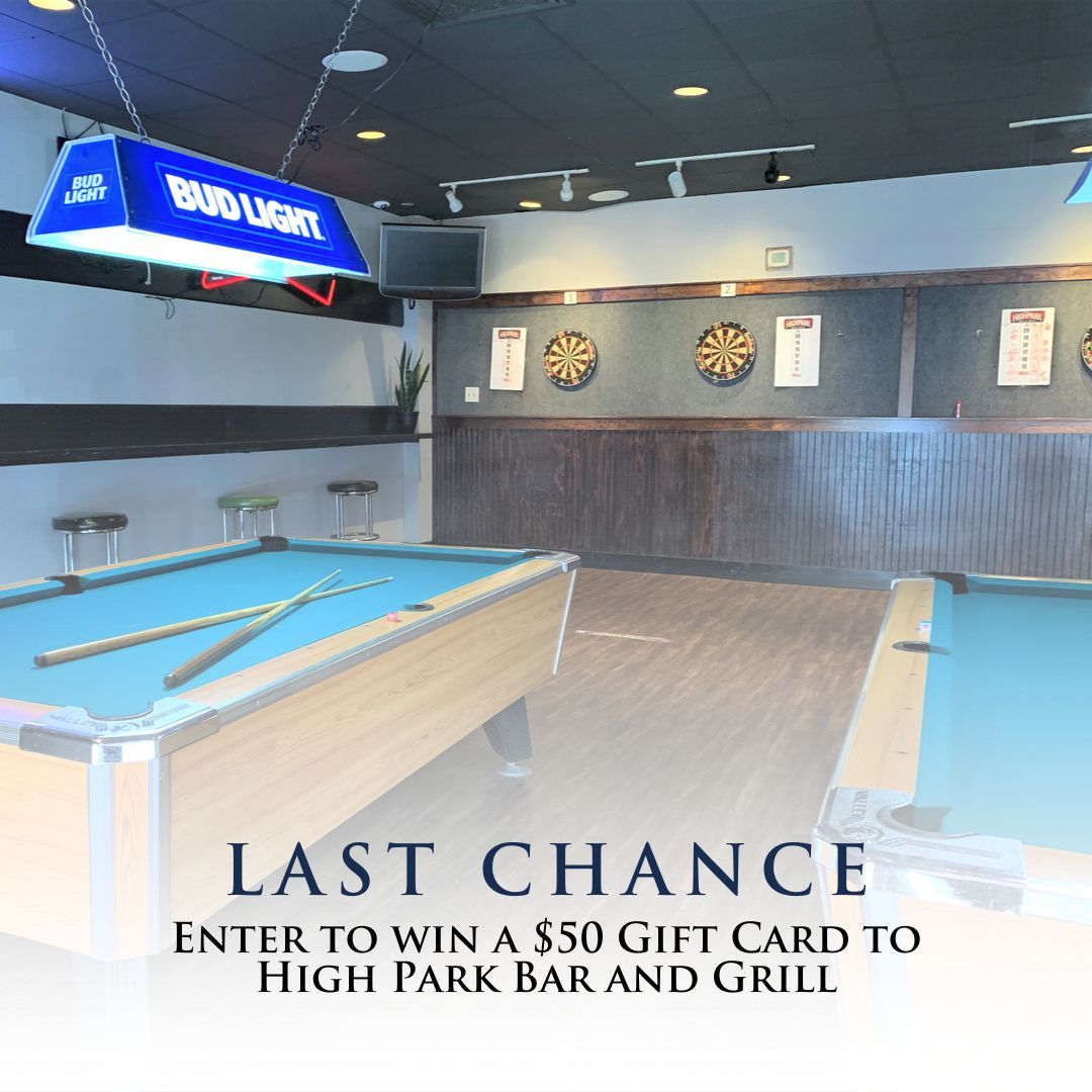 🤩 There are only a few days left to enter our Urban Place at Five Points Giveaway to one of our favorites High Park Bar and Grill. 

Enter to win at buff.ly/4dbzygA. 

#HighParkBarandGrill #UrbanBuildingSolutions #CustomBuilds #CustomHomes #RaleighNC #FivePointsRaleigh