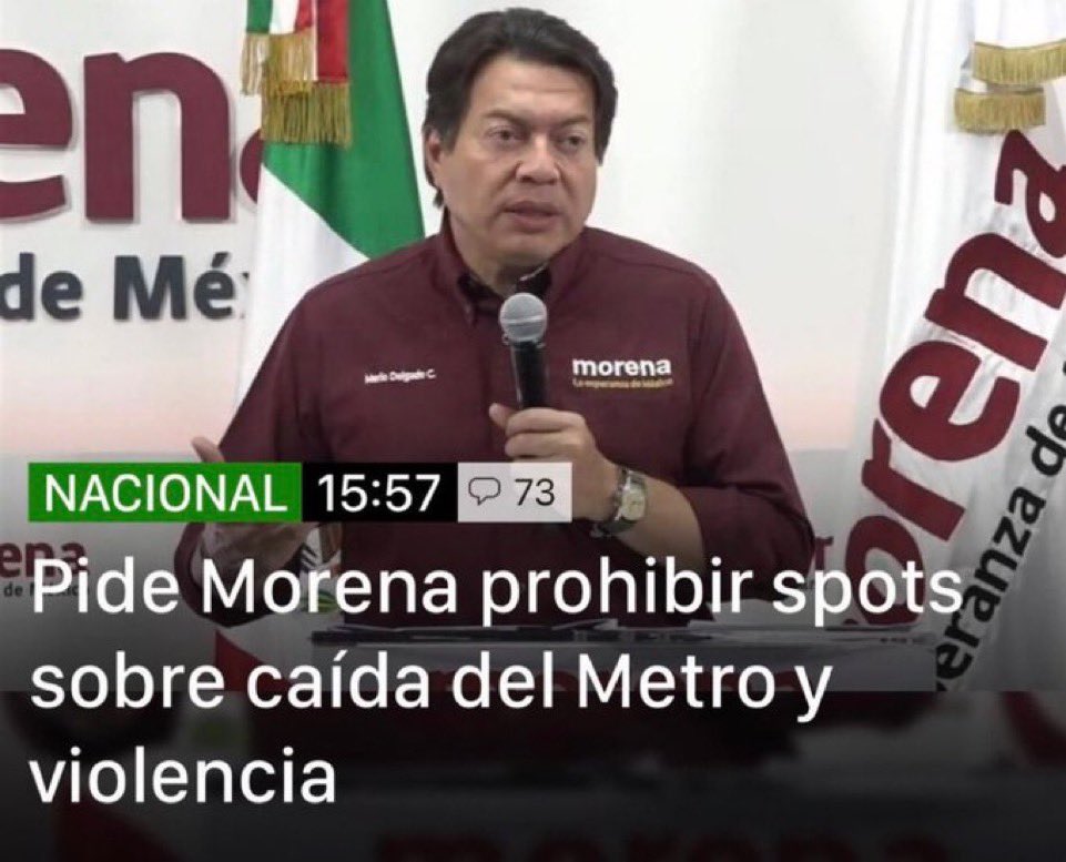 :#Ar2Politics🦎📰:
Dile al mexicano que no haga algo o prohíbeselo y terminará haciéndolo. El líder de la narco secta @mario_delgado no quiere que se hable de la Línea 12 para no afectar a la #NarcoCandidataCaludia48 y ya es tendencia en X.

#Linea12NoSeOlvida