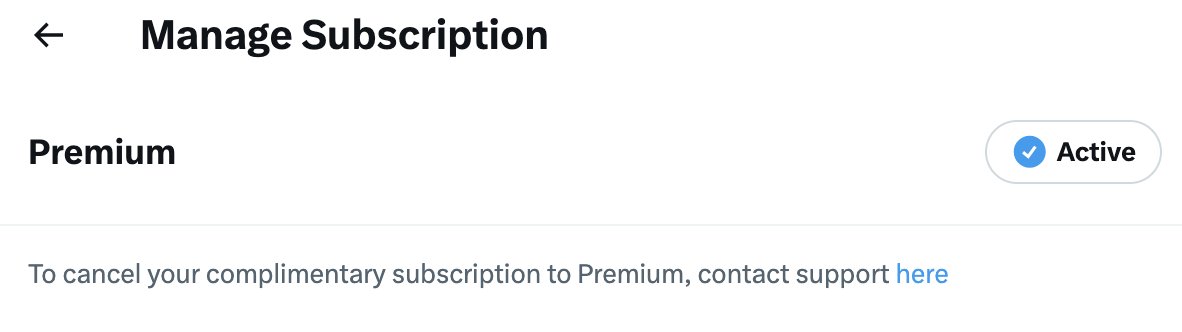 Er, did this site remove the option to reject the bluecheck mark they marked people with? When I click through, it takes me to a generic FAQ page (help.twitter.com/en/using-x/x-p…) where it links me back to the Manage Subscription, in a circle.