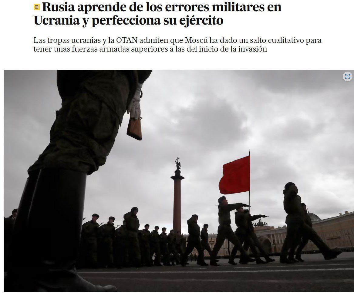 “Russia is learning from military mistakes in Ukraine and improving its army,” writes the Spanish newspaper El Pais. According to the publication, the Russian armed forces are “developing by leaps and bounds.” And this is no longer the same army that looked materially and…