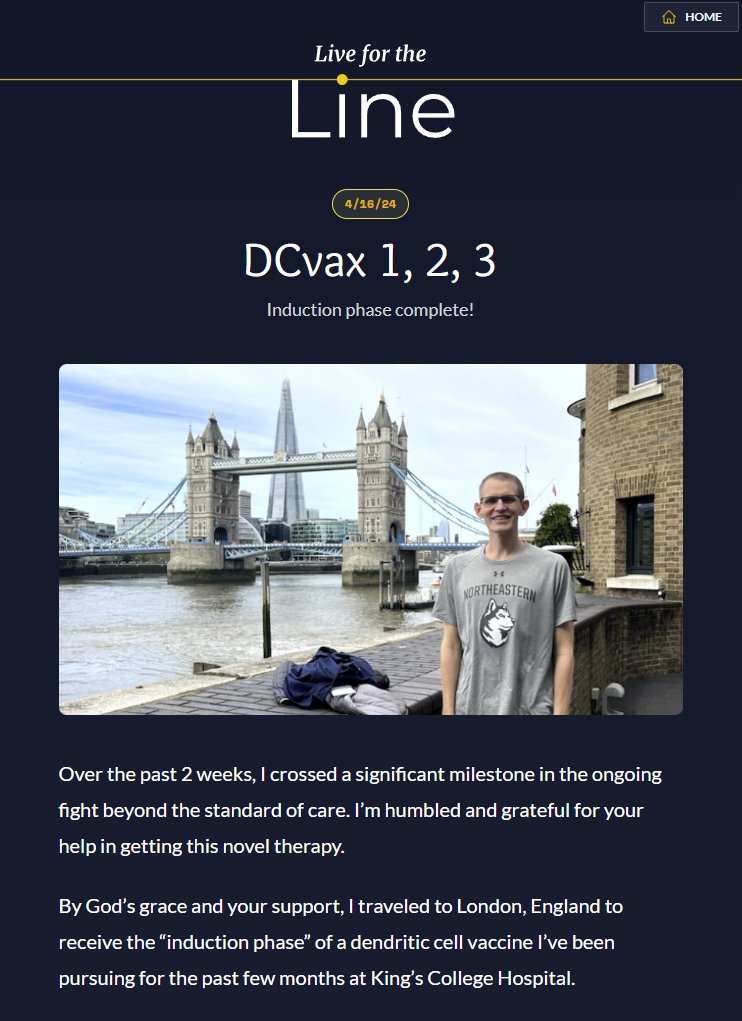 There was good news from the company manufacturing my new vaccine - they were able to produce an abundance of dosages (35) when we were hoping and planning for 3-6.
💪
The DCVax® Platform For All Solid Tumor Cancers
👑
$nwbo #dcvax #glioblastoma $mrk $bmy

livefortheline.com/trips/dcvax-1-…