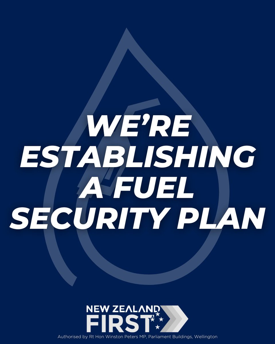 In the event of fuel disruption, New Zealand would be at crisis point within 21 days. As part of our coalition agreement, we’re commissioning a study into New Zealand’s fuel security, including investigating the feasibility of reopening the Marsden Point Oil Refinery.