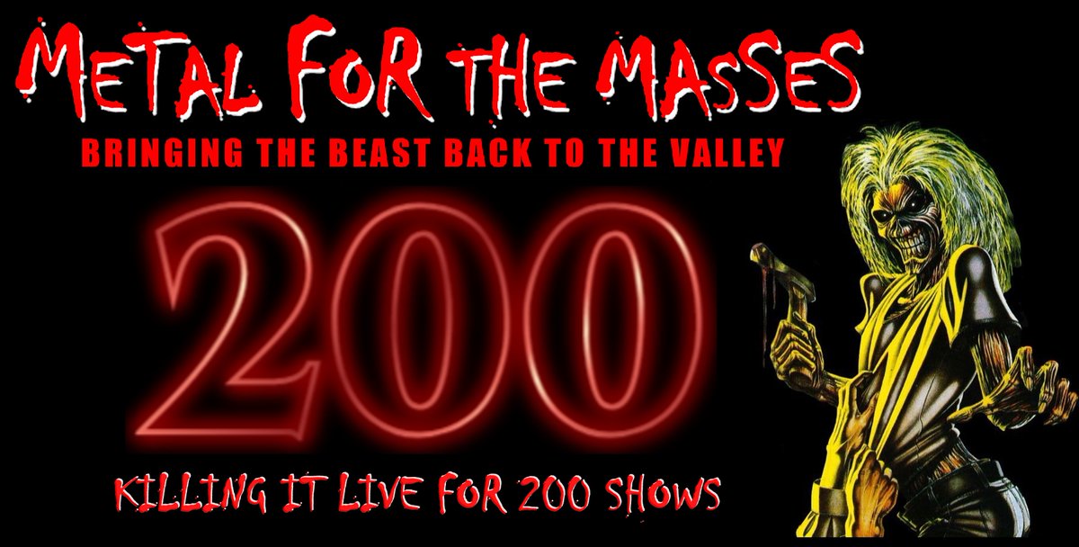 Wow, whodathunkit?!

'Metal For The Masses' is about to air it's 200th live show!!

So be sure to be listening in to celebrate this mighty milestone for the show. Airing from 8pm until late on Thursday, May 2nd, 2024 (AEST)... 🤘😈

#SpecialEvent #MetalForTheMasses #Apple985FM