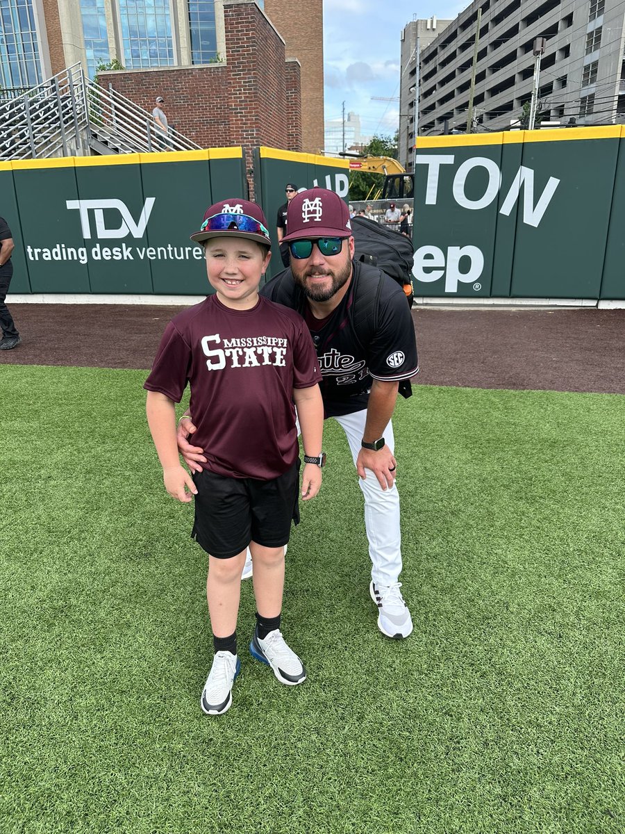 Our lucky charm “brought the JUICE” all weekend and helped us get the series at Vandy! Can only imagine the stories he has to tell his mom when he gets back home.😳😬 It was special having him with us. #HailState