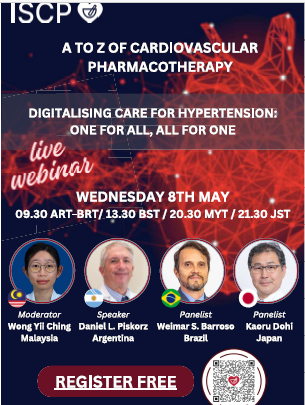 Unmet needs in hypertension treatment, tools & strategies to improve blood pressure control. International Society of Cardiovascular Pharmacotherapy free webinar. Register at us06web.zoom.us/webinar/regist…