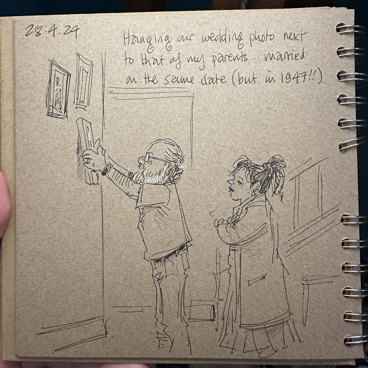 I love that our wedding anniversary will be the same as my parents. Both sadly long gone now but sharing the date brings me closer to them once more. #doodleaday #loveafterloss