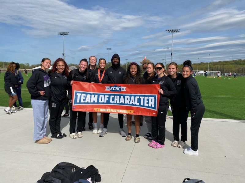 During last weekend's KCAC tournament, we were very grateful to receive the Team of Character award for upholding the conference's core values.

#integrity #respect #sportsmanship
#responsibility #servantleadership 

@SCWomensFlag.  🏈