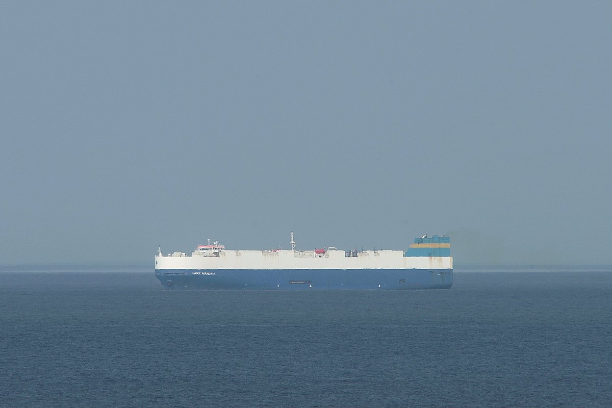 LAKE WANAKA, IMO:9432892 en route to Baltimore, Maryland @BShipspotting @BaltoChes flying the flag of Liberia 🇱🇷. #ShipInPics #VehicleCarrier #LakeWanaka