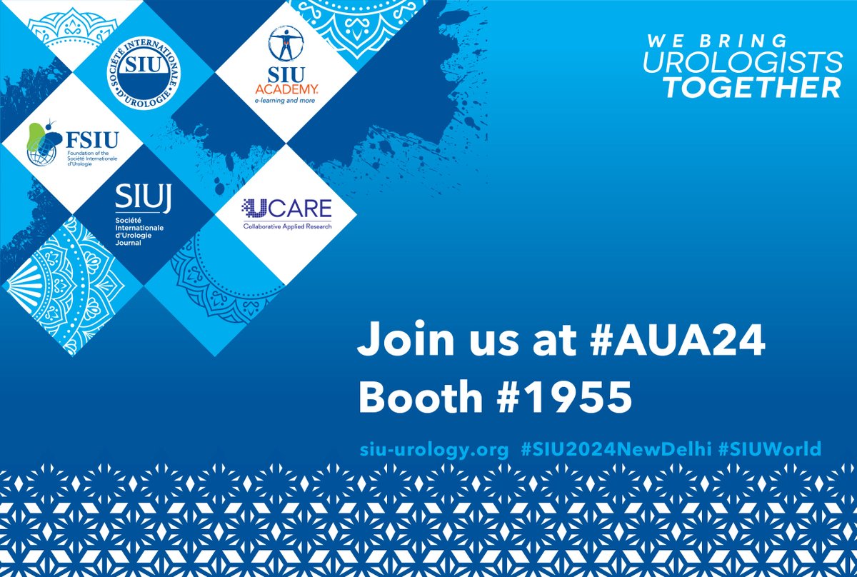 📣 We are looking forward to our participation at #AUA24. Drop by booth 1955 to: 🔎 Have your questions answered about #SIU2024NewDelhi ⭐ Become a member or renew your membership 📖 Pick up a copy of the latest uMAG #SIUWorld #WeBringUrologistsTogether