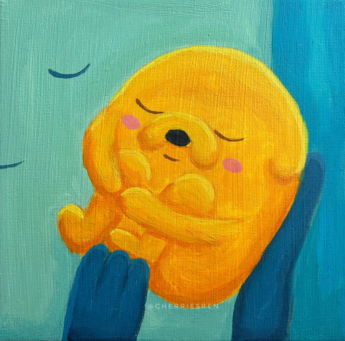 it’s bmo’s turn to take care of him acrylic on canvas