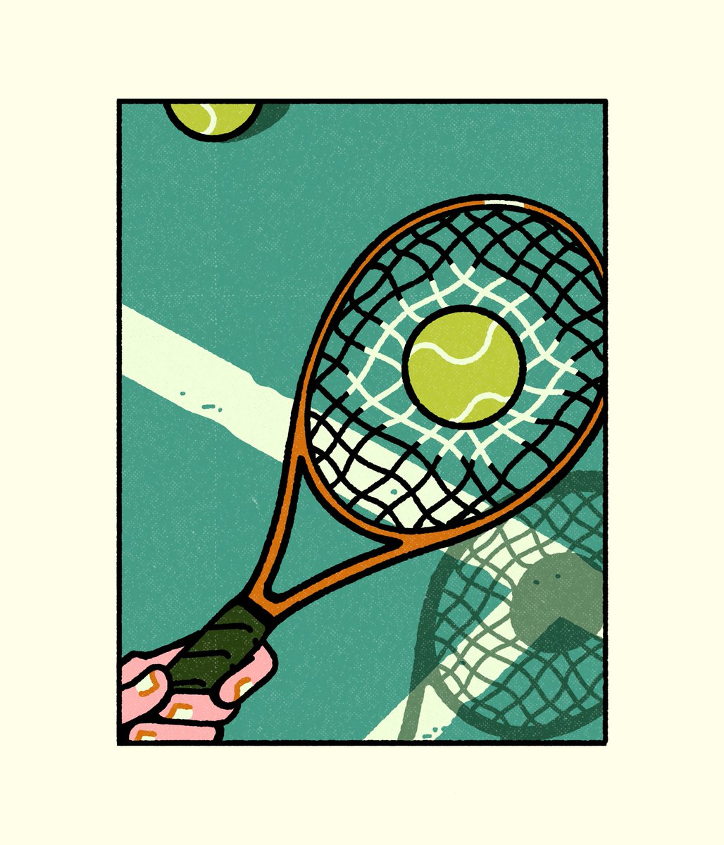 Tennis doodle.. maybe screenprint design when I finally get studio time