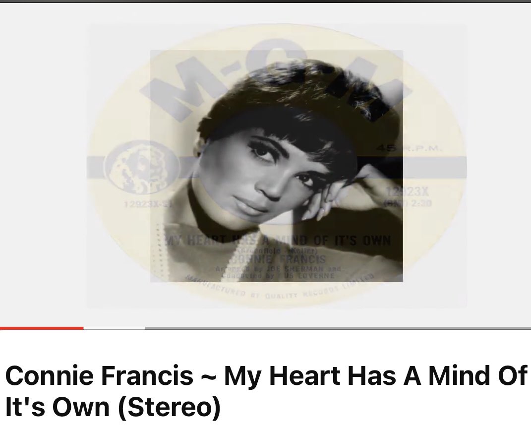 Connie Francis ~ My Heart Has A Mind Of It's Own (Stereo) youtu.be/yujEvB61loM?si… via @YouTube

Concetta Rosa Maria Franconero