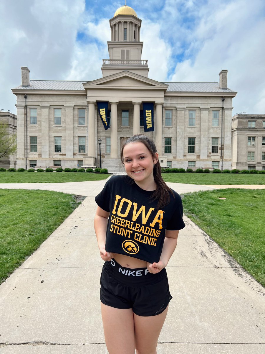 TY @IOWACHEER for a great visit & camp today! Looking forward to what the future holds for @delaneybannack!