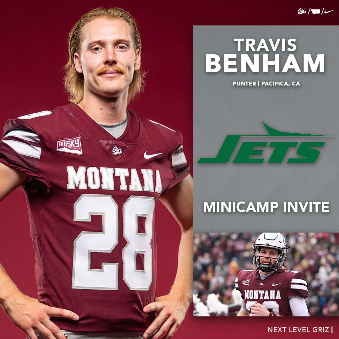 🛫Montana 🛬NYC @travisbenham2 ➡️ @nyjets ‼️ #GoGriz // #NextLevelGriz