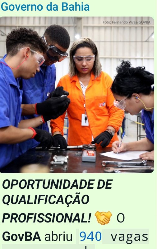 vagasdesalvador's tweet image. 🎯Fofoca Saudável de Hoje!🎯📌🍀✅
#FofocadoBem 
...
🎯Antenado_Hoje.
Fofoca: Você precisa ver sobre: #Cursos do #Pronatec na Bahia.
pronatecfic.educacao.ba.gov.br