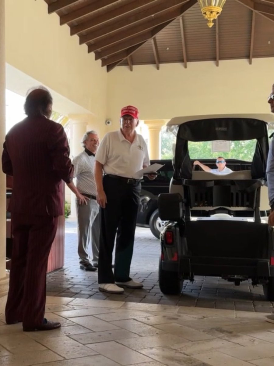 Got to speak with President Trump yesterday, he was a good spirits, telling jokes on his way to play golf at Trump Nnational Jupiter, Florida. We shared a few laughs and a brief conversation For those that don’t know him he’s generous with this time and a gentleman of a man.