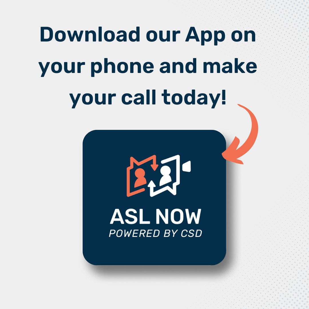 Did you know #ASLNow has an app? The app lists all the businesses that provide support in ASL, and you can call #CustomerService within the app! Download it today from the Apple App Store or Google Play Store!

#DirectVideoCalling #DVC #Equity #Inclusion #ASL #Deaf #HardOfHearing