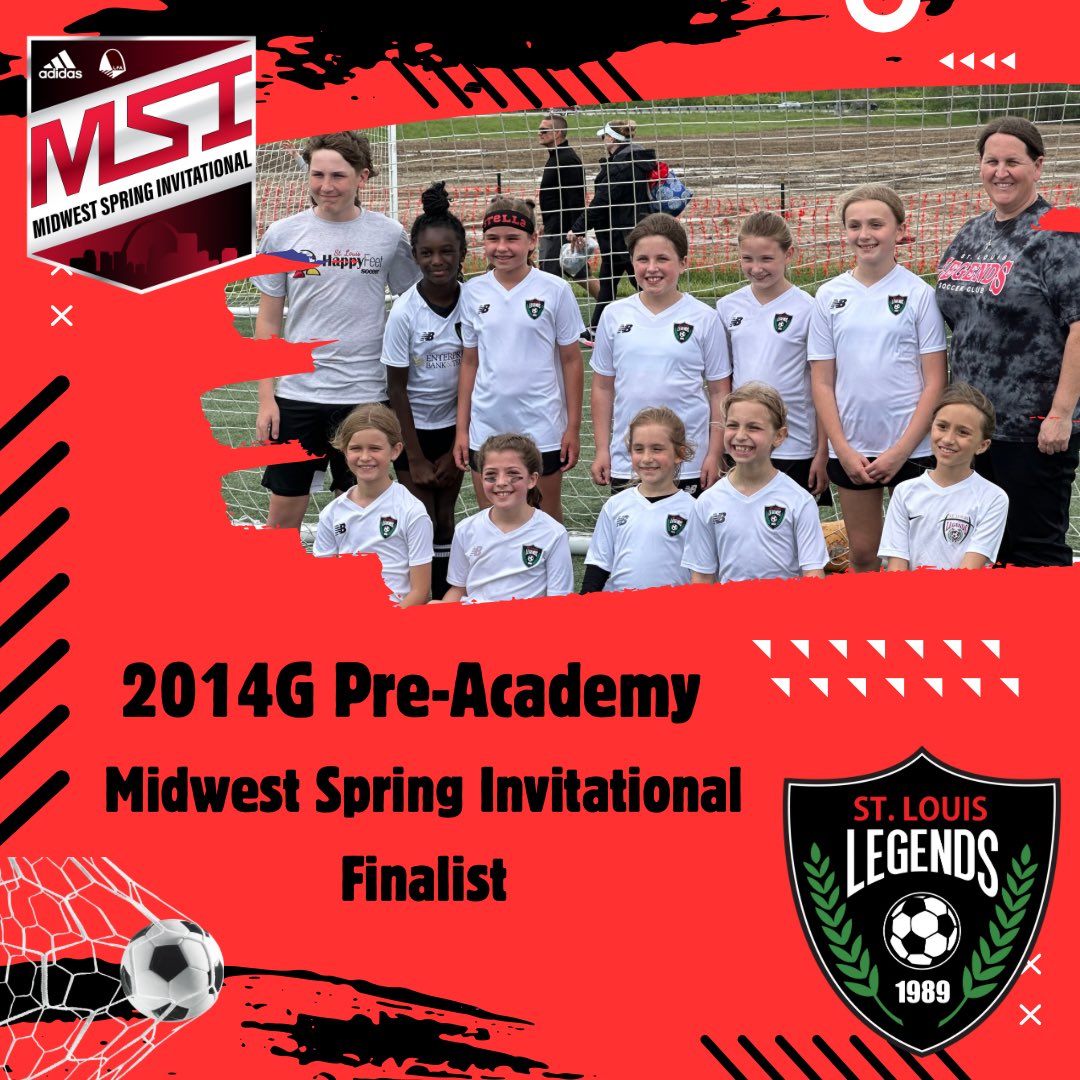 LegendsStl's tweet photo. Congratulations to our 2014G Pre-Academy! They were finalists in the Midwest Spring Invitational this weekend!

#soccer #youthsoccer #stl #stlouis #clubsoccer #slysa #legends #stllegends #legendsstl #stcharlesmo #stpetersmo #workhardplayhard #raisinglegends #soccermom #soccerdad https://t.co/ei66lu8mTJ