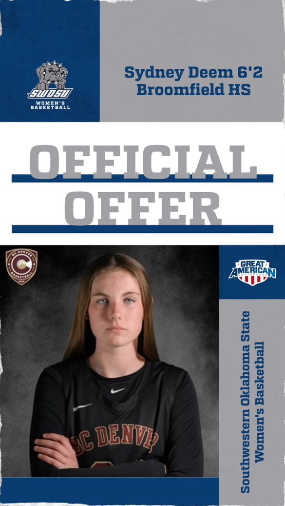 After a great conversation with @CoachJeffZinn I’m excited to announce that I’ve received an offer to play at @SWOSUW Thank you coach Zinn for believing in me and I’m super excited to learn more about you and your program! @BCDenver_WBB