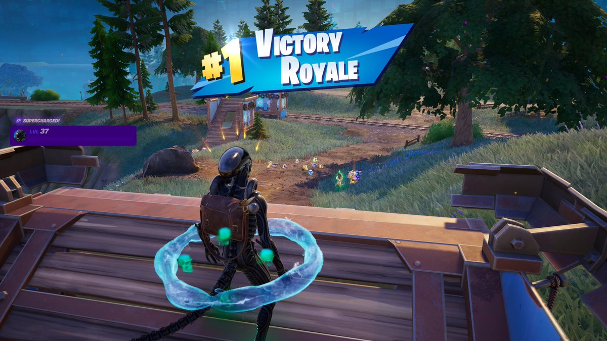 FluffleK's tweet photo. Recently got addicted to fortnite and had my first solo victory!!! Props to @rosyhime for teaching me about the forecast it saved my booty big time at the end. But I only love bending so when avatar leaves I'm gonna be hot trash 🤡🤡🤡 https://t.co/jilHIwInCh