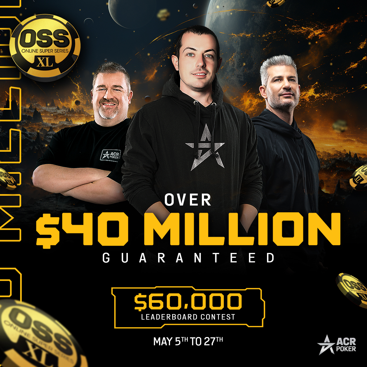 Our #OSS XL starts this Sunday and runs through May 27th. 🔥 This Extra Large version of our flagship series has over $40 Million in guaranteed prize pools and there are tons of satellites to qualify for cheap.