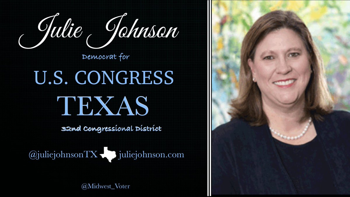 🧵Americans deserve more than just blood, toil and soil. That's why @juliejohnsonTX champions four essential freedoms:

1.  Freedom of Speech
2. Freedom of Worship
3. Freedom from Want
4. Freedom from Fear

#ResistanceBlue
#Allied4Dems
#ONEV1
#VetsResist
juliejohnson.com