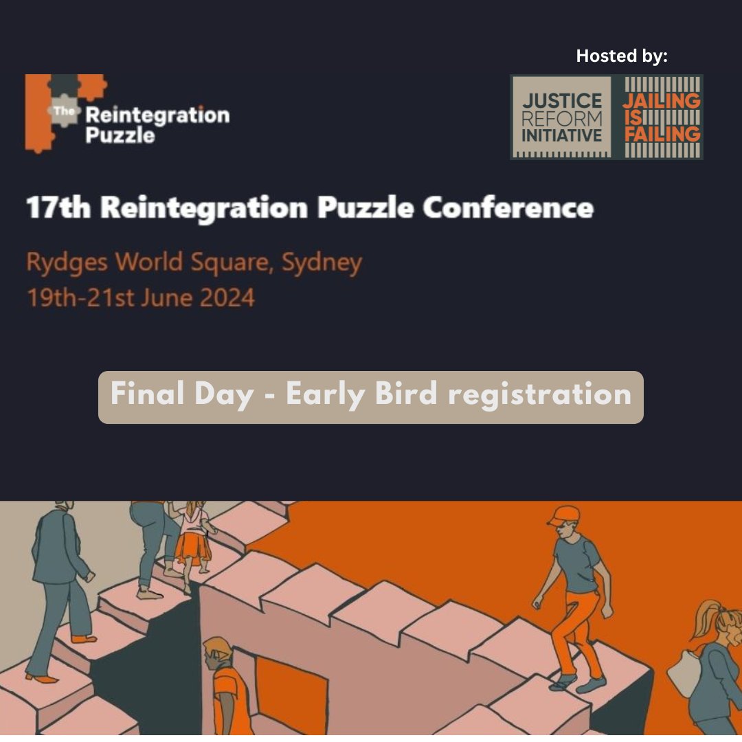 ⏰ Early bird registration closes today! ⏰ If you are thinking about attending the Reintegration Puzzle Conference this year, this is your final reminder to get cracking if you to want save a bit of cash. 💰 sign up now ➡️ loom.ly/ZcseNr0