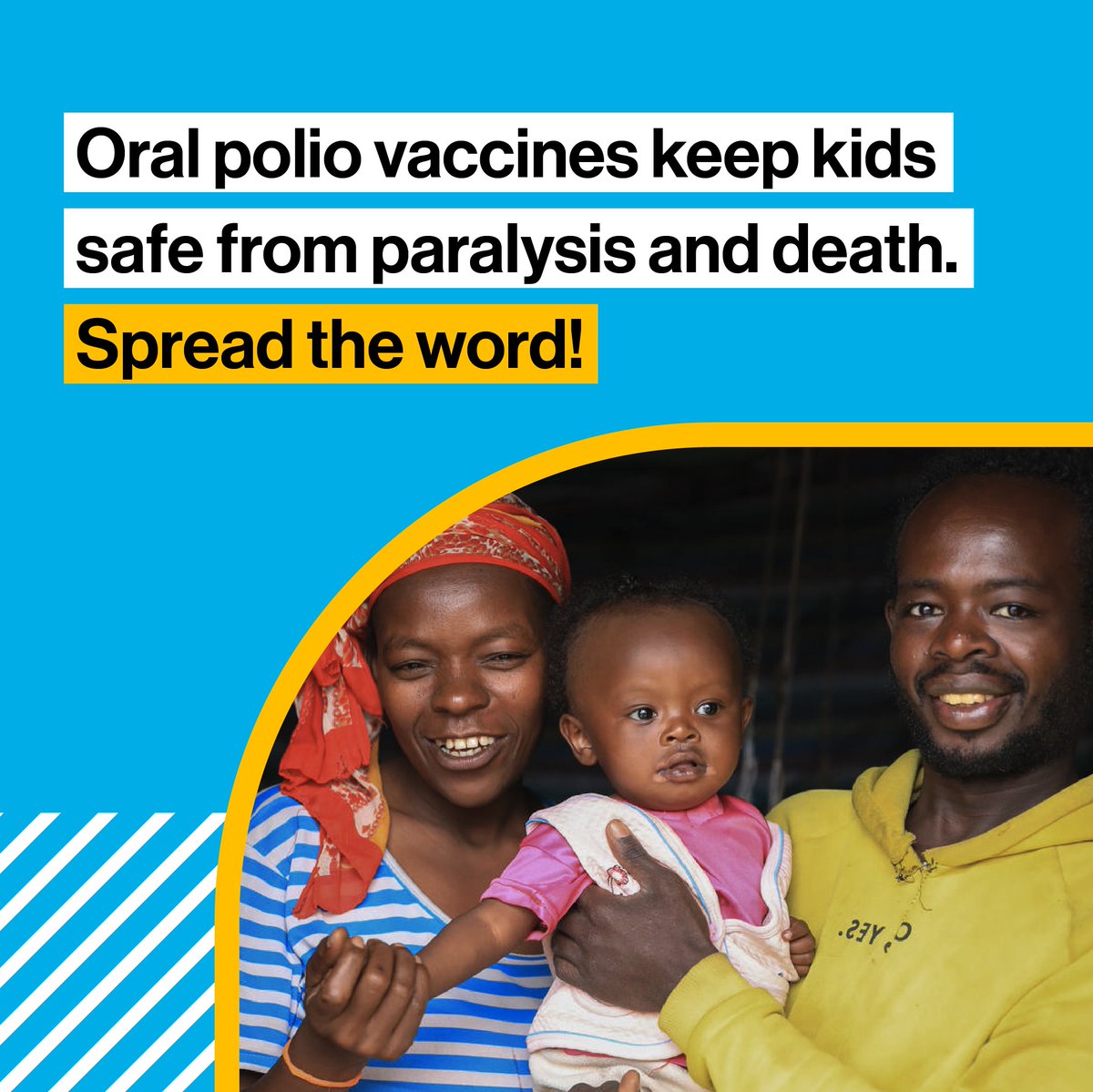 On #GlobalPayItForwardDay, pass along the message that polio vaccines are safe and necessary. Every conversation and social media post has the potential to save a child’s life.