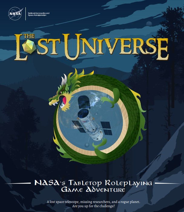 REG_RPG's tweet photo. We're running The Lost Universe from @NASA tonight! Can our heroes discover what happened to @NASAHubble and fix Earth's timeline? Join us at 7:30 cst to find out! https://t.co/a5aPh9AKpb https://t.co/uTjk7W0PQh