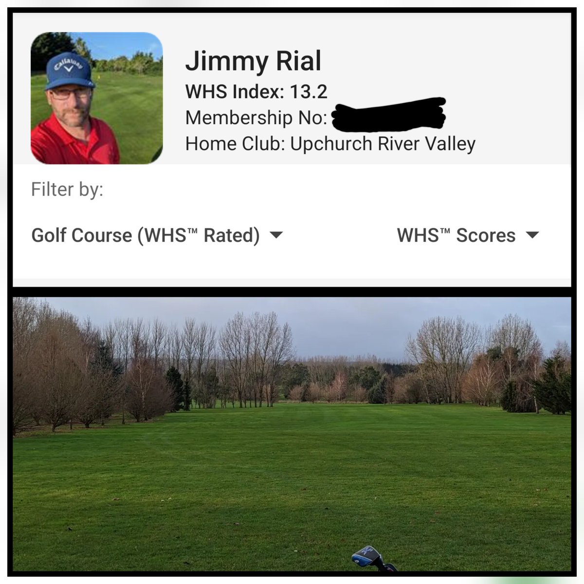 JimRial's tweet photo. In 7 months ive gone from a 20.5 hc down to 13.2 hc,my goal is to get to single figures in the next few months ⛳👍 @URVGC https://t.co/FeWpWXWQKy