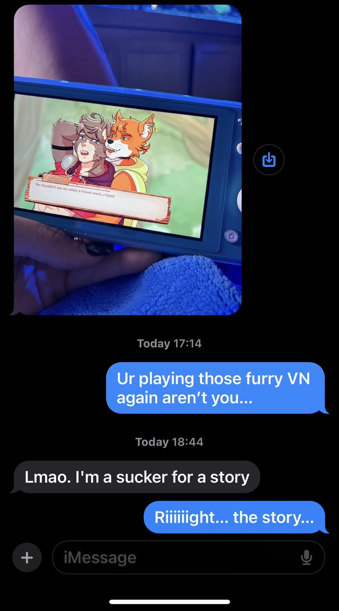 Welp… I think my sister is becoming a furry… 😅