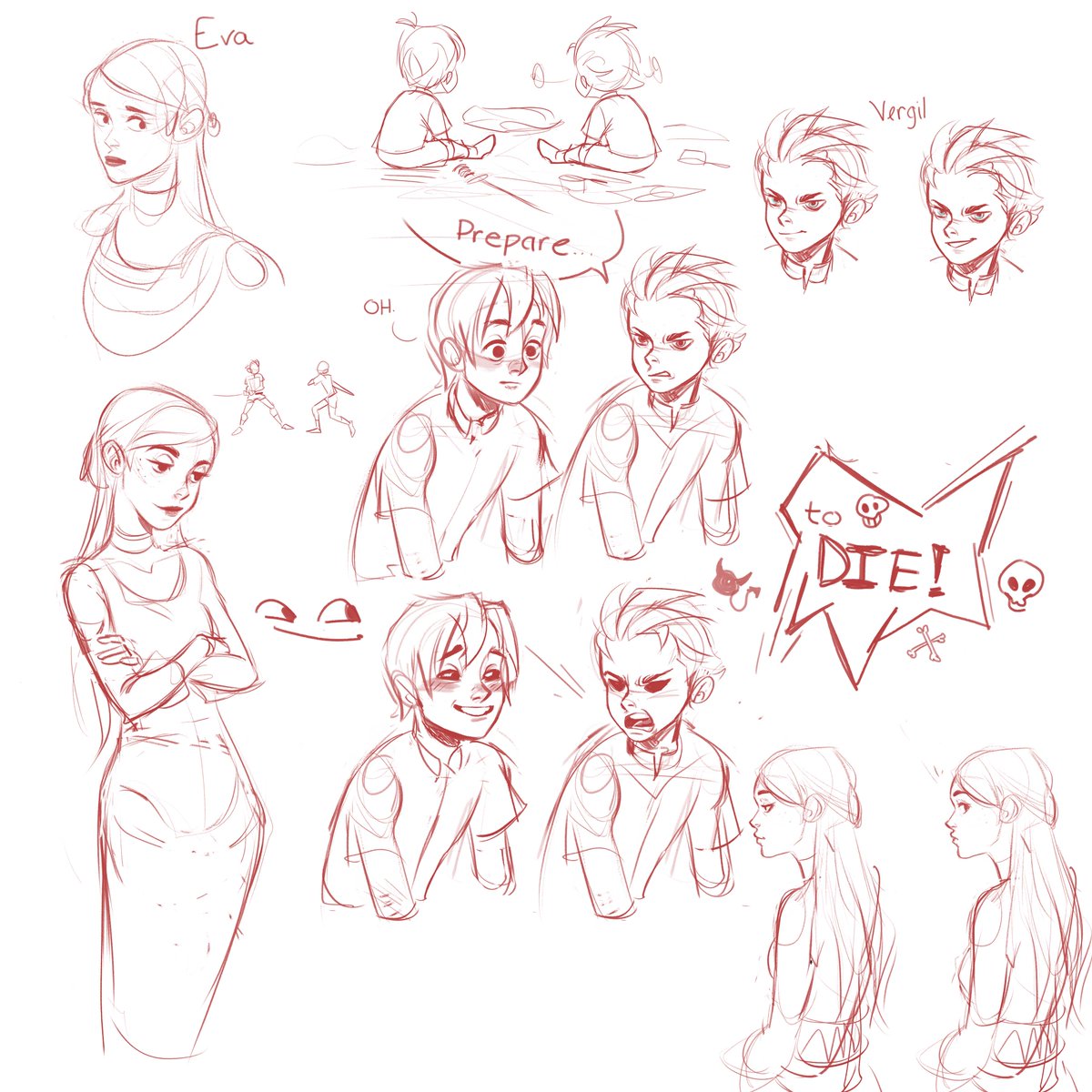 ooold dmc sketches when I tried to make comics 💀