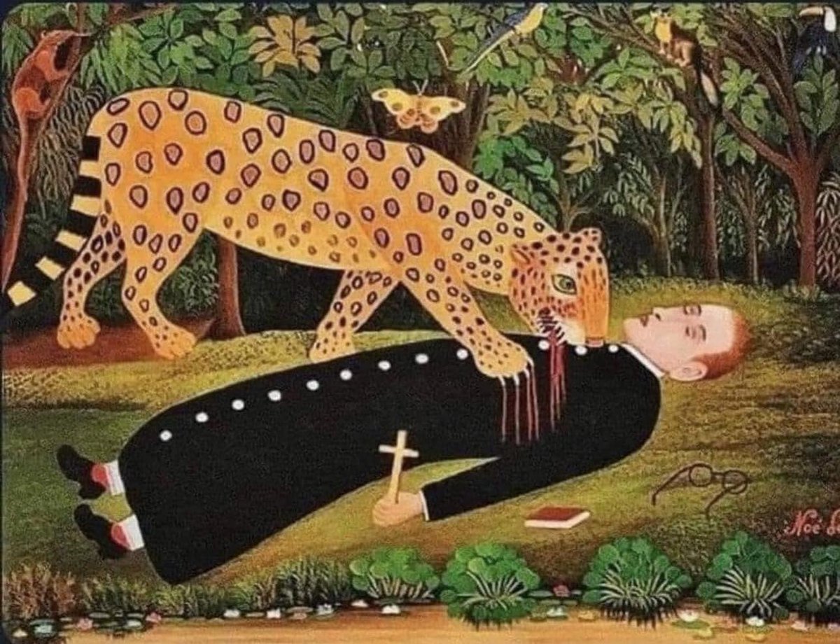 'Missionary Being Eaten by a Jaguar' (Noé León, 1907)