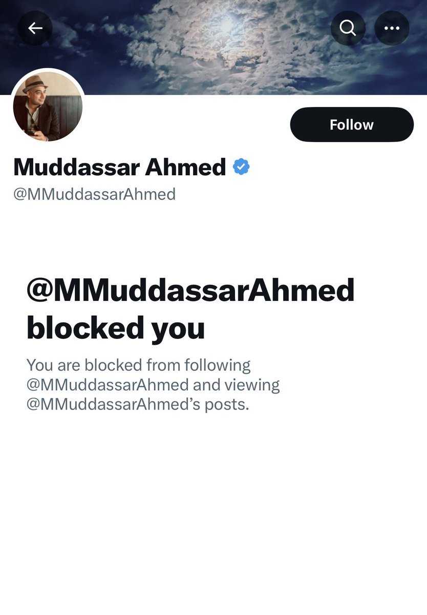 What an honor to be blocked by @MMuddassarAhmed who’s only about the optics of being around power and celebrity, tone deaf to what the British Muslim community really wants. All I did was criticize his awful @concordiaforum Iftar with Starmer! So much for freedom of expression!