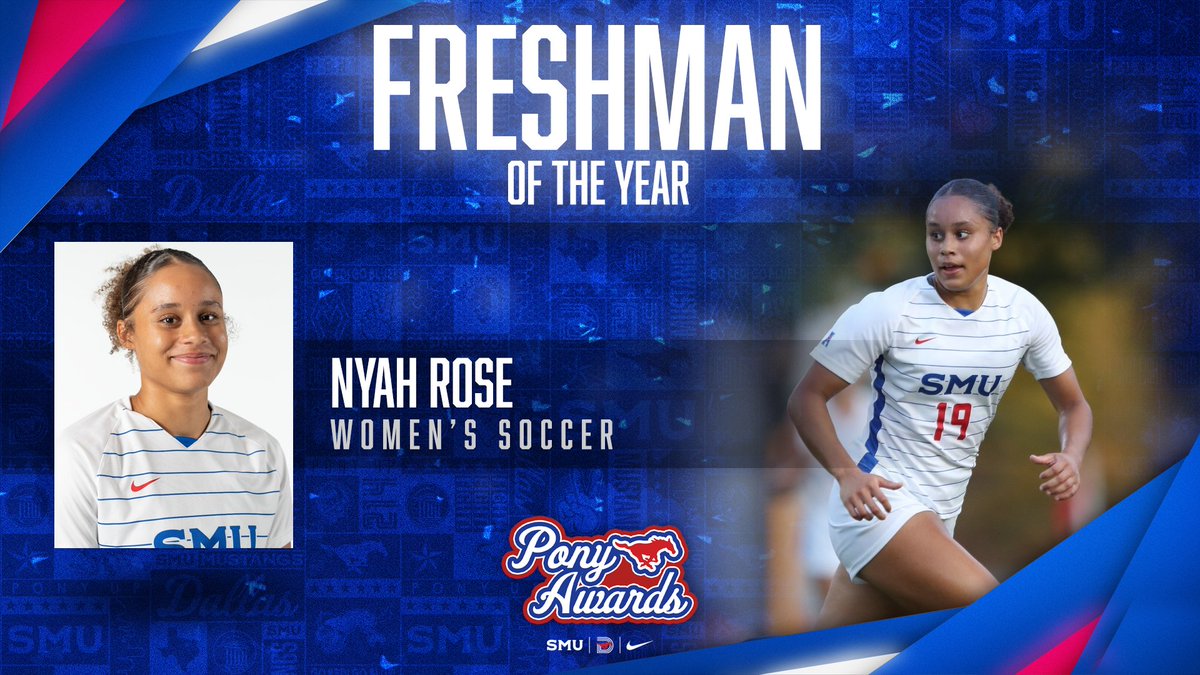 #PonyAwards24 – The winner of the Female Freshman of the Year Award is Nyah Rose of @SMUSoccerW.