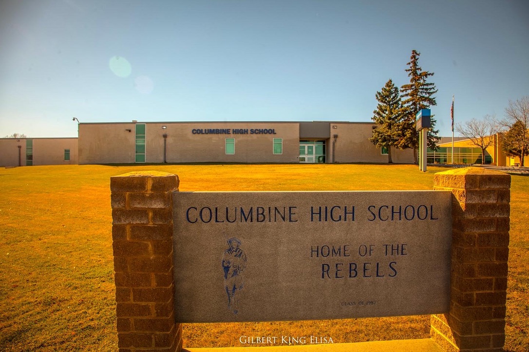 Columbine High School/Home of The Rebels
~Littleton, Colorado          #colorado #people #peoplewatching #colorphotos #Columbine  #streetphotography #art #photography #urbanphotography #photooftheday #colourphoto #highschool #streetphotographer #travelphotography #education…