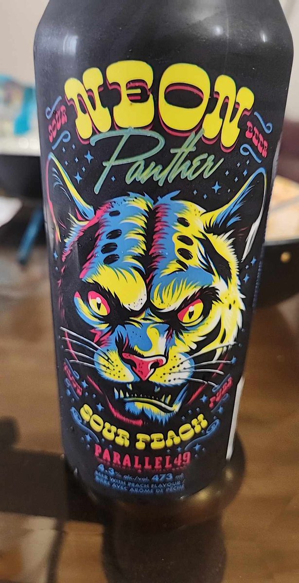 Neon Panther (Sour Peach Beer) 🍺😛 #parallel49 #sourbeer