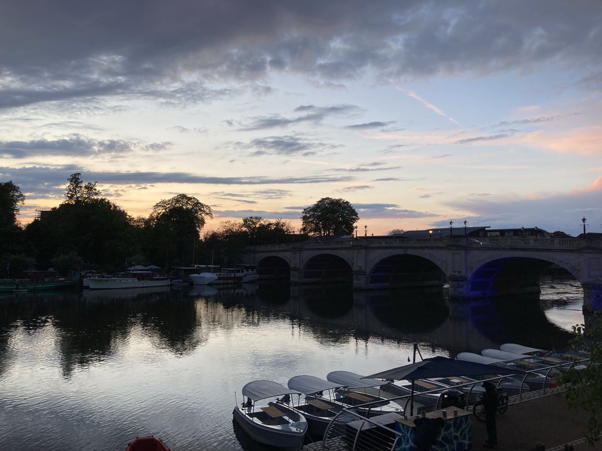 Well-deserved pint and delicious supper at The Bishop ⁦riverside pub, Kingston ⁦⁦@bishopkingston⁩