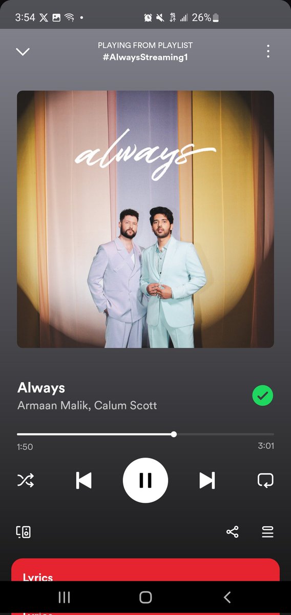 Sunaina224ever's tweet photo. You know you're in good company when you're driving and the same song plays after another and no one gets tired of listening to it. ❤️ #AlwaysStreaming #ArmaanMalik https://t.co/i96NmgqewI