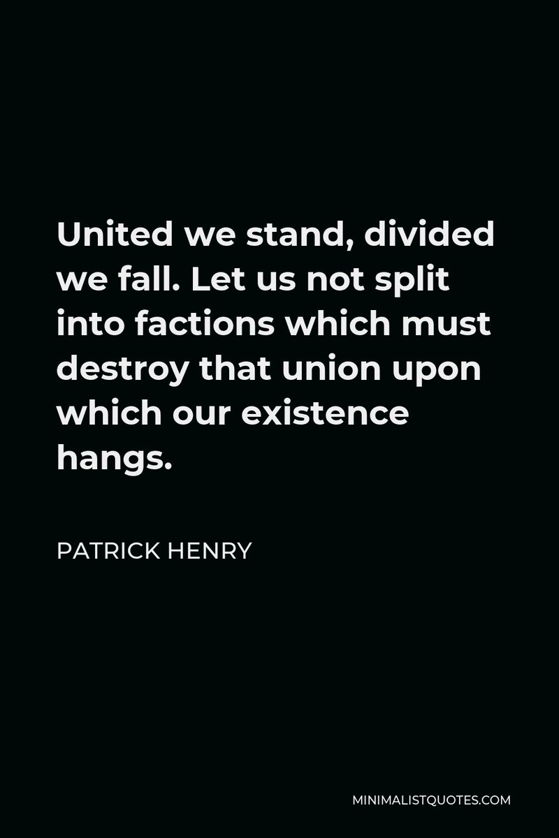 In times like these, we need to stand together regardless of political affiliation and fight to keep our country from being destroyed. A Nation Divided is a Nation easily destroyed from the inside out!