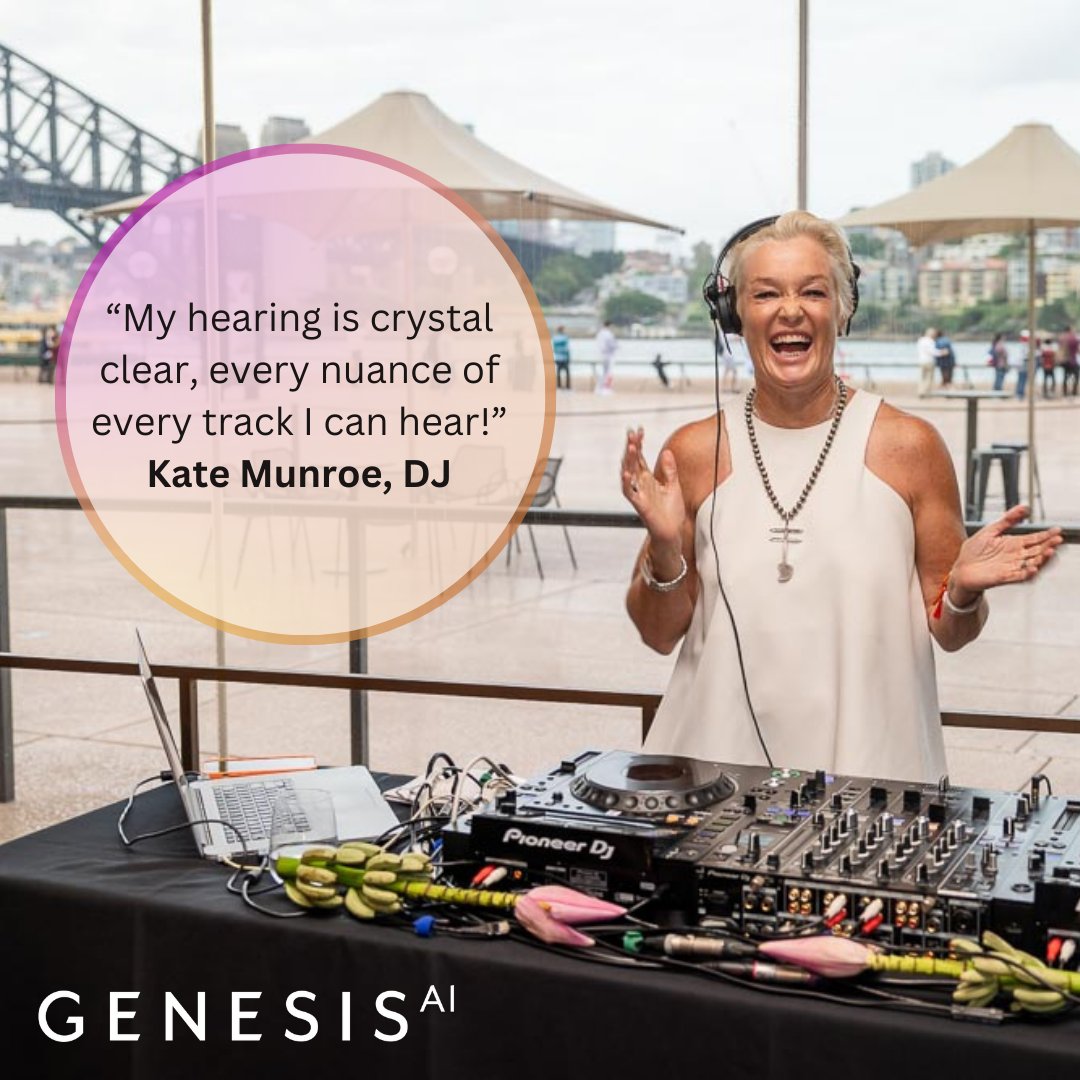 After being fitted with our all-new Genesis AI hearing aids, renowned DJ Kate Munroe has been blown away by the clearer, more distinct, and more true-to-life sound quality delivered by our groundbreaking hearing technology.

#starkey #genesisai #hearingaids