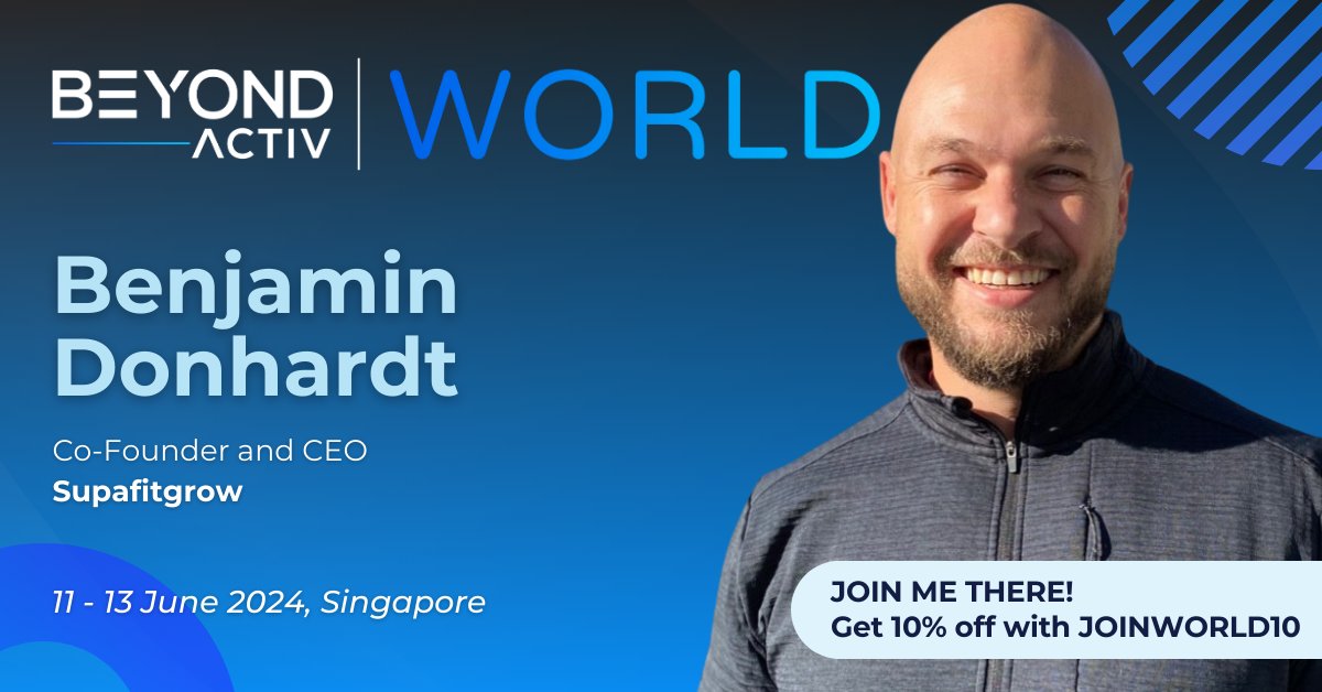 Our CEO and Co-Founder, Benjamin Donhardt, will speak at the Beyond Activ World event in Singapore! He'll be diving into his wealth of experience in networking, sales, and business growth.
#FitnessIndustry #BeyondActivWorld #Networking #BusinessGrowth #FitnessProfessional