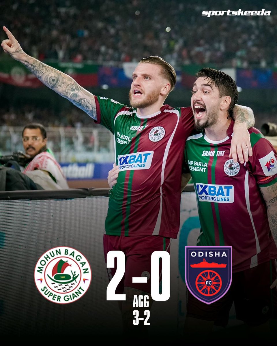 Mohun Bagan cruise past Odisha at home and win the ISL semi-finals on aggregate!💚❤️

#ISL #MohunBagan #IndianFootball #SKIndianSports