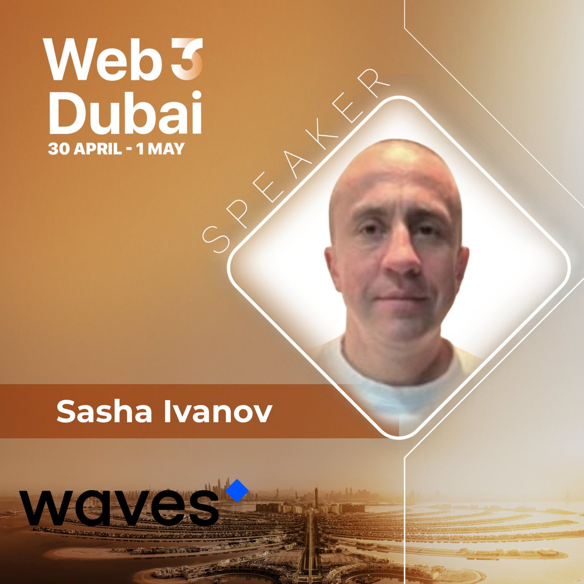 🎊 Excited to announce that @sasha35625 from @wavesprotocol will be joining us at Web3 Dubai as a speaker. 🎟 Grab your free ticket with CODE: web3dubaievent discover.billyapp.live/events/web3-du…