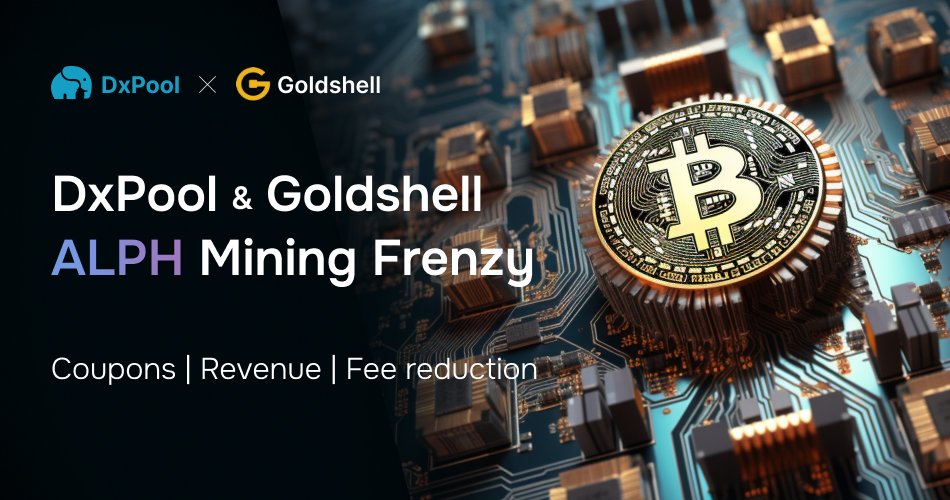 dxpoolofficial's tweet photo. Come join us with @goldshellminer with this exclusive event! DxPool is giving out 20 0% commission fee coupons for @alephium mining as well as revenue from a Goldshell AL BOX to 5 lucky winners each with 1 day worth.  Like&amp;Retweet and you are in!☑️ #Bitcoin  #PoW #Mining https://t.co/aUxPK2DyPS